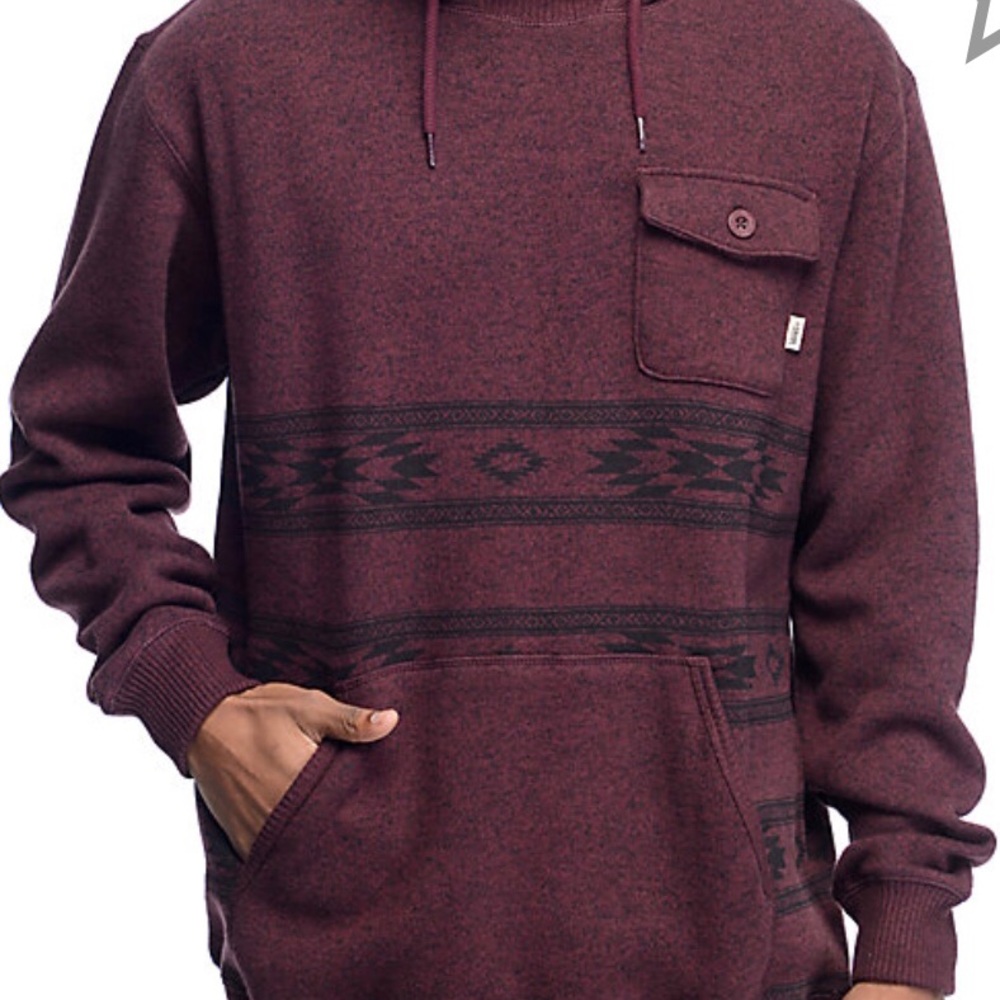 Van’s thick Subtropic Burgundy hooded pullover L